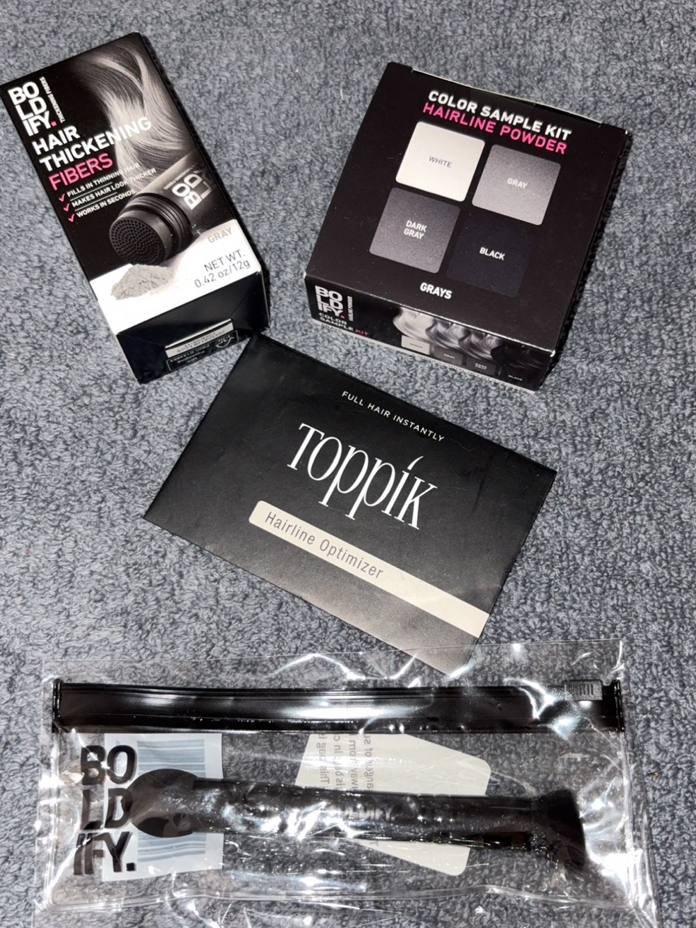Toppik Hairline Optimizer – Black Hair Treatment & Styling Kit
